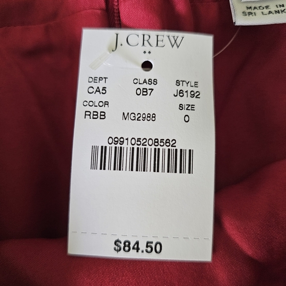J Crew mini skirt in size 0 red buffalo check lined ruffle wool blend NWT - Picture 9 of 9
